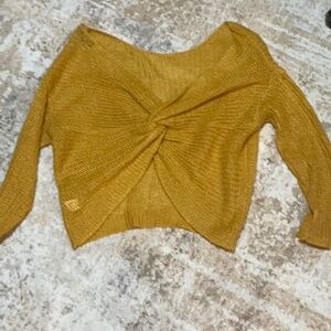 Mustard Yellow Loose Fit Cover Sweater